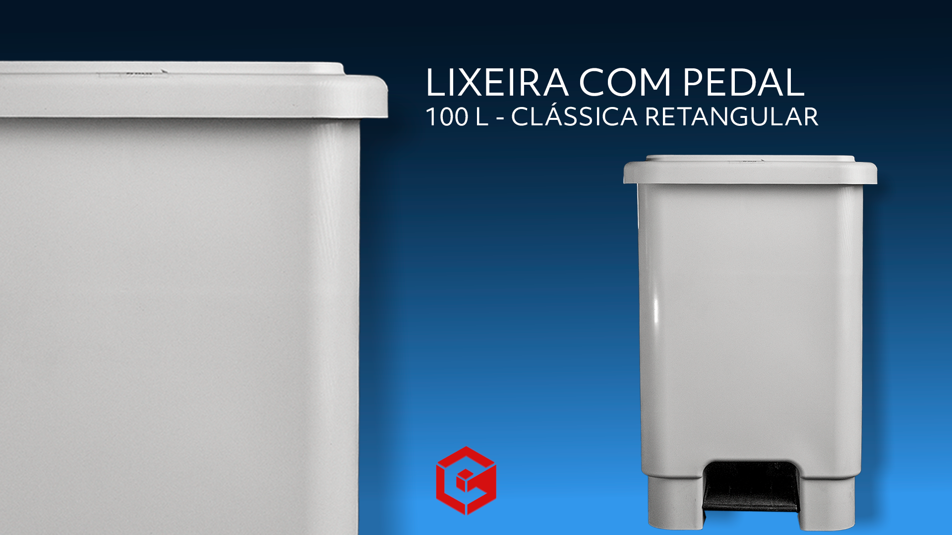 LIXEIRA COM PEDAL DE 100 LITROS